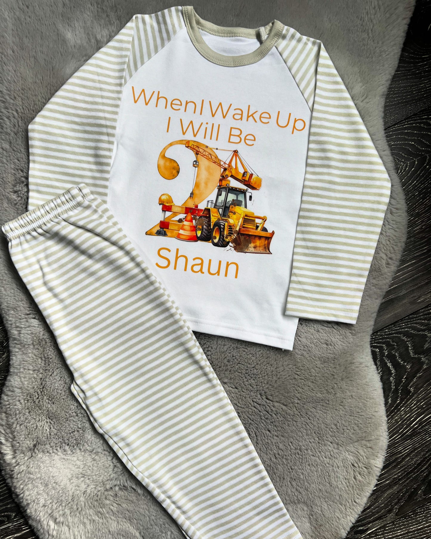 Diggers Birthday Pjs